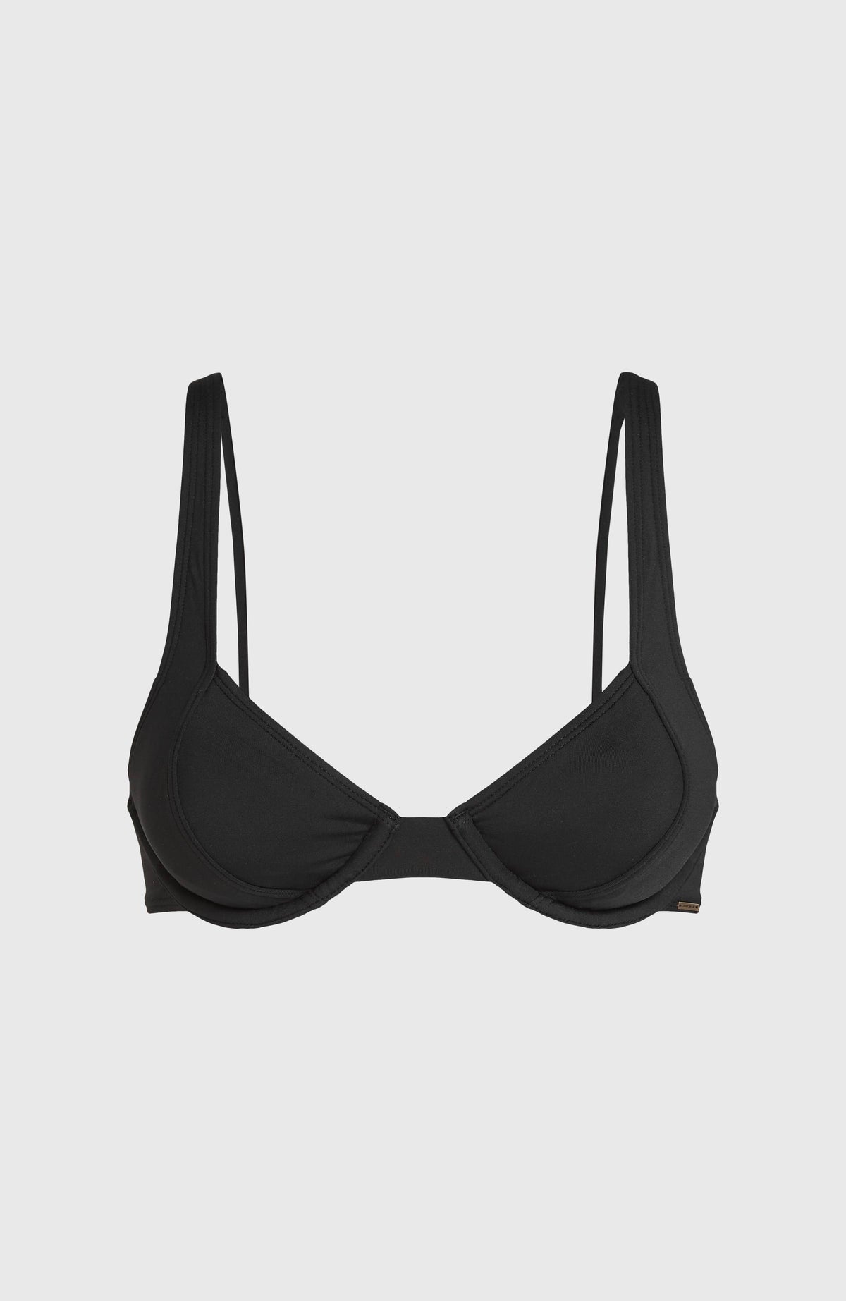 Elsie Bikini-Oberteil mit Bügeln für Damen, schwarz, freigestellt von vorne