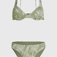 Saltwater Elsie Rita Bikini-Set | Green Textured Jungle