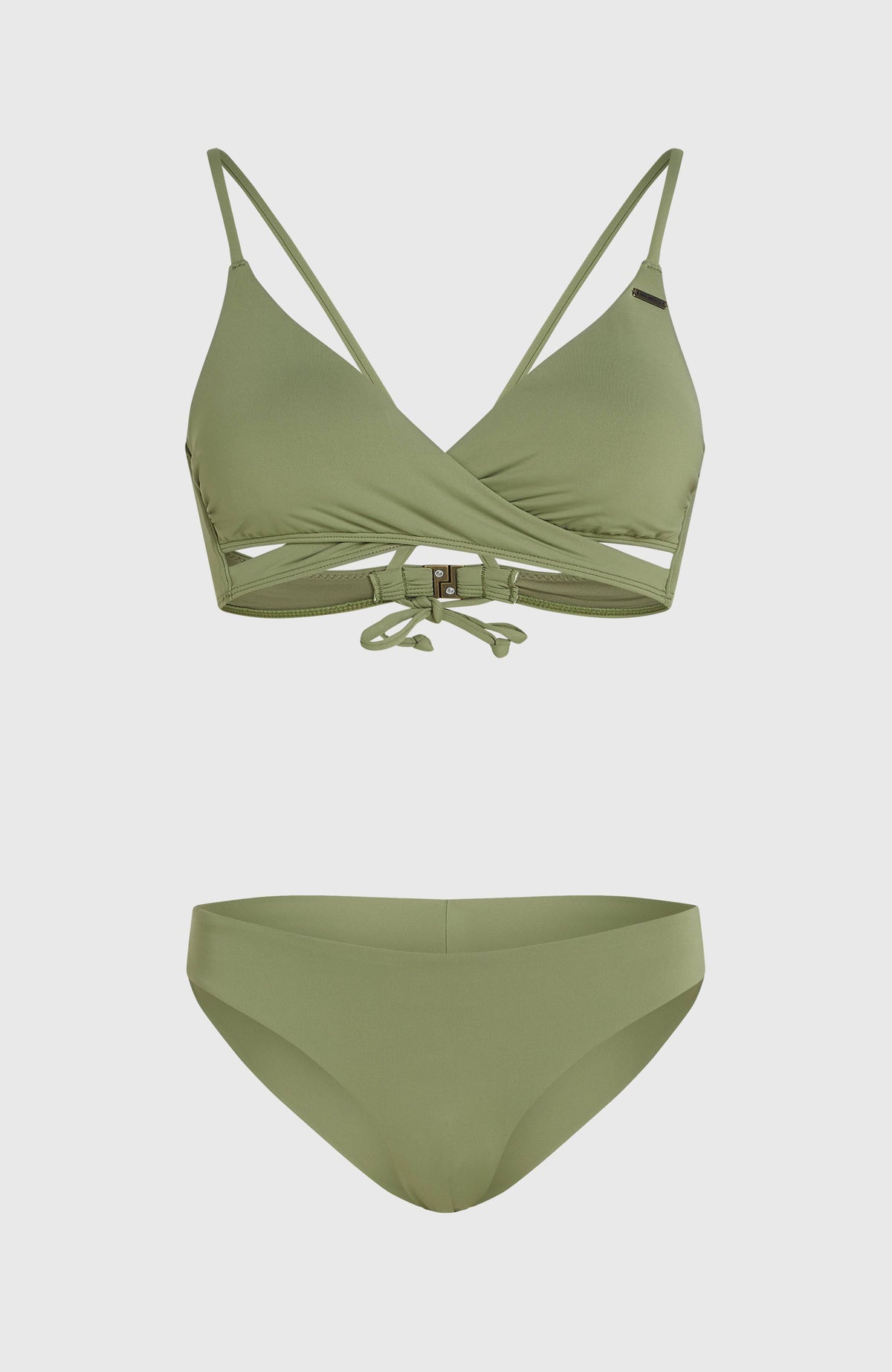 Essentials Baay Maoi Bikini-Set für Damen, grün, freigestellt von vorne