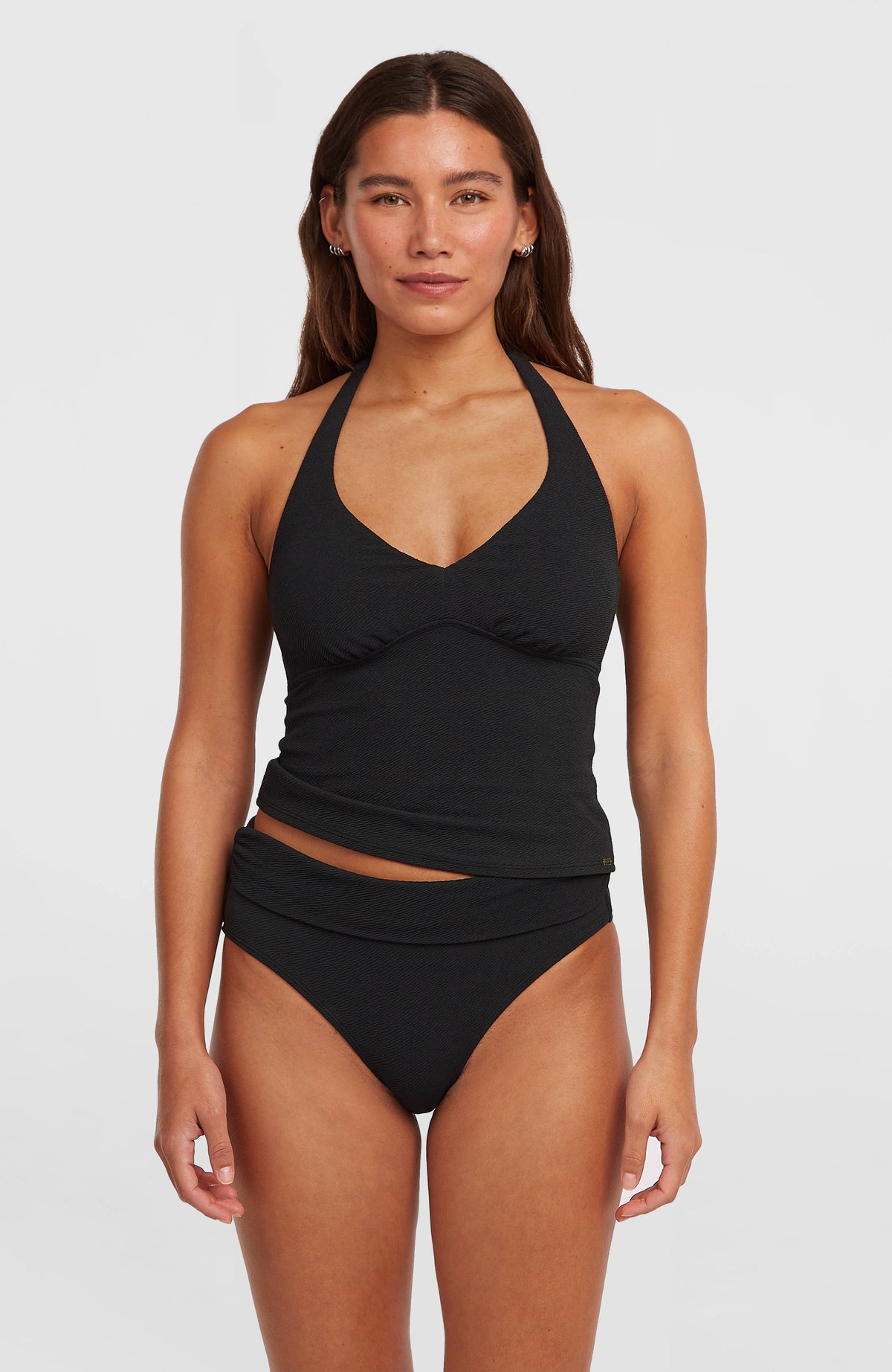 O'Neill Tankini Bikini-Set für Damen, schwarz, Vorderansicht am Model