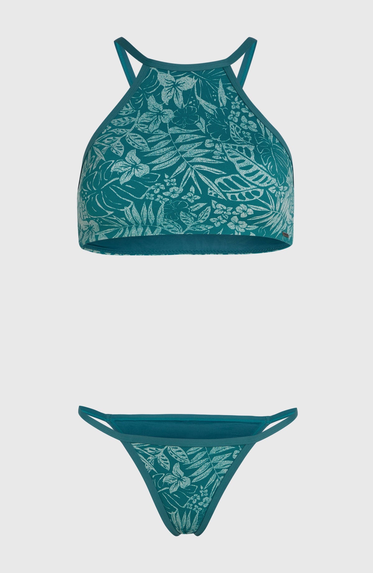 High-Neck Bikini-Set | Green Island Sky