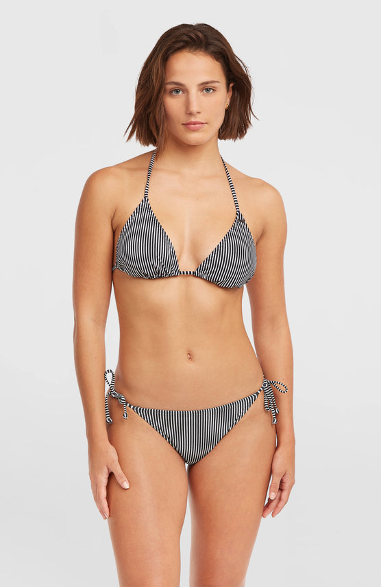 Essentials Capri Bondey Bikini-Set | Black Micro Stripe