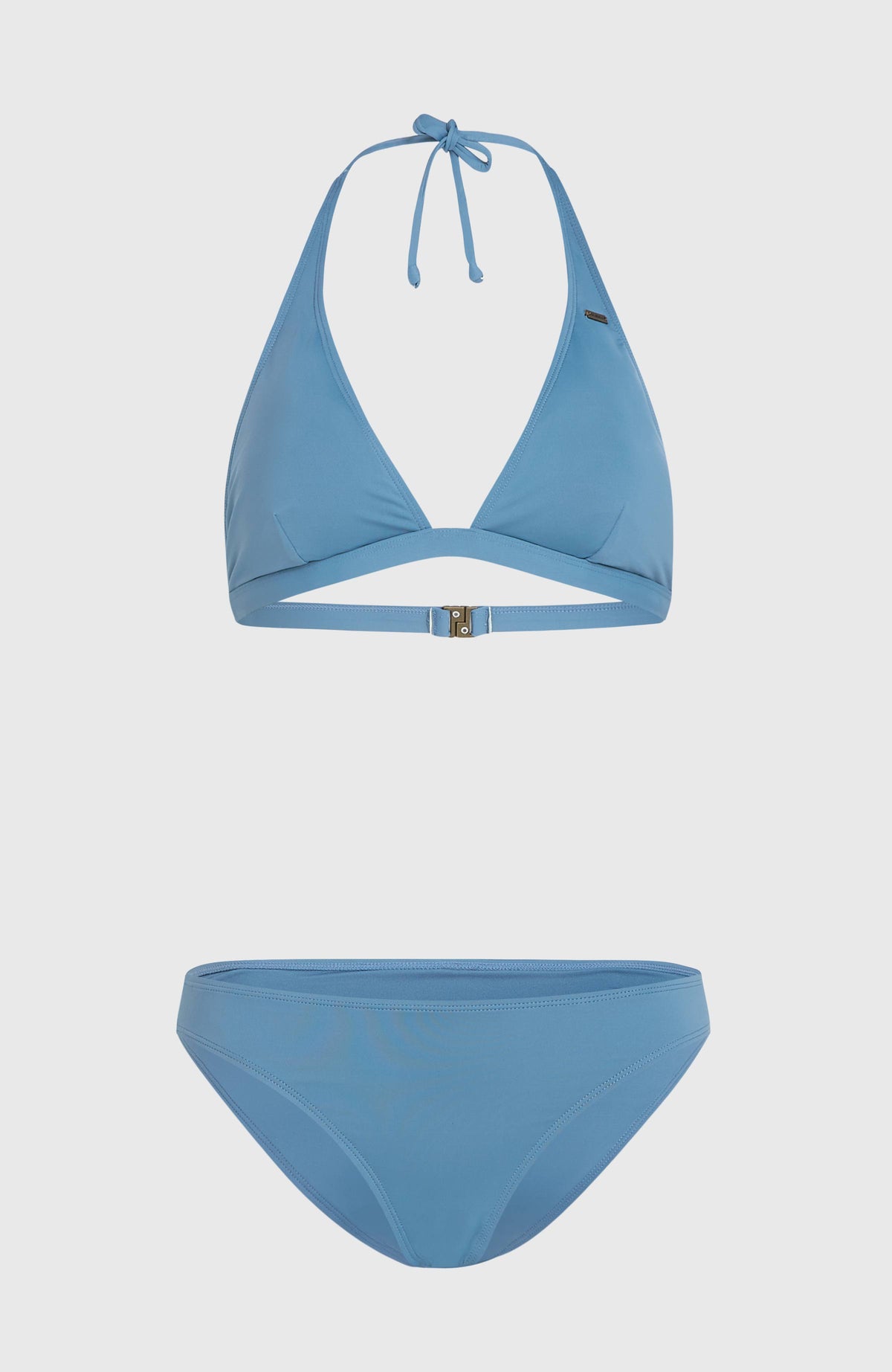 Essentials Marga Cruz Bikini-Set für Damen, blau, Oberteil und Bikinihose freigestellt von vorne