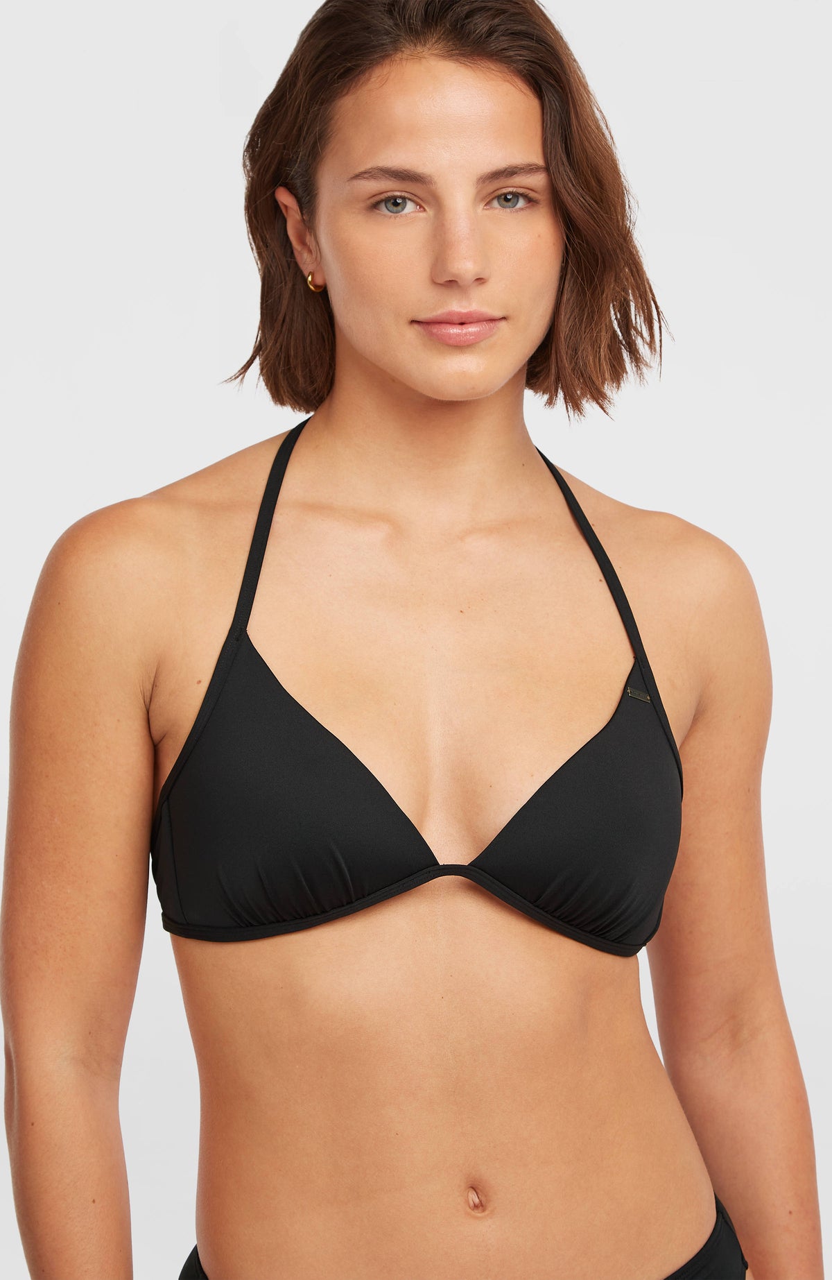 O'Neill Sao Bikini-Oberteil für Damen, schwarz, Vorderansicht am Model