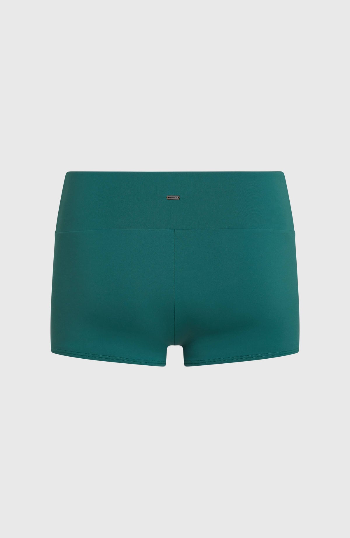Grenada Bikinihose für Damen, grün, flach liegend von hinten mit Logo-Badge am Bund