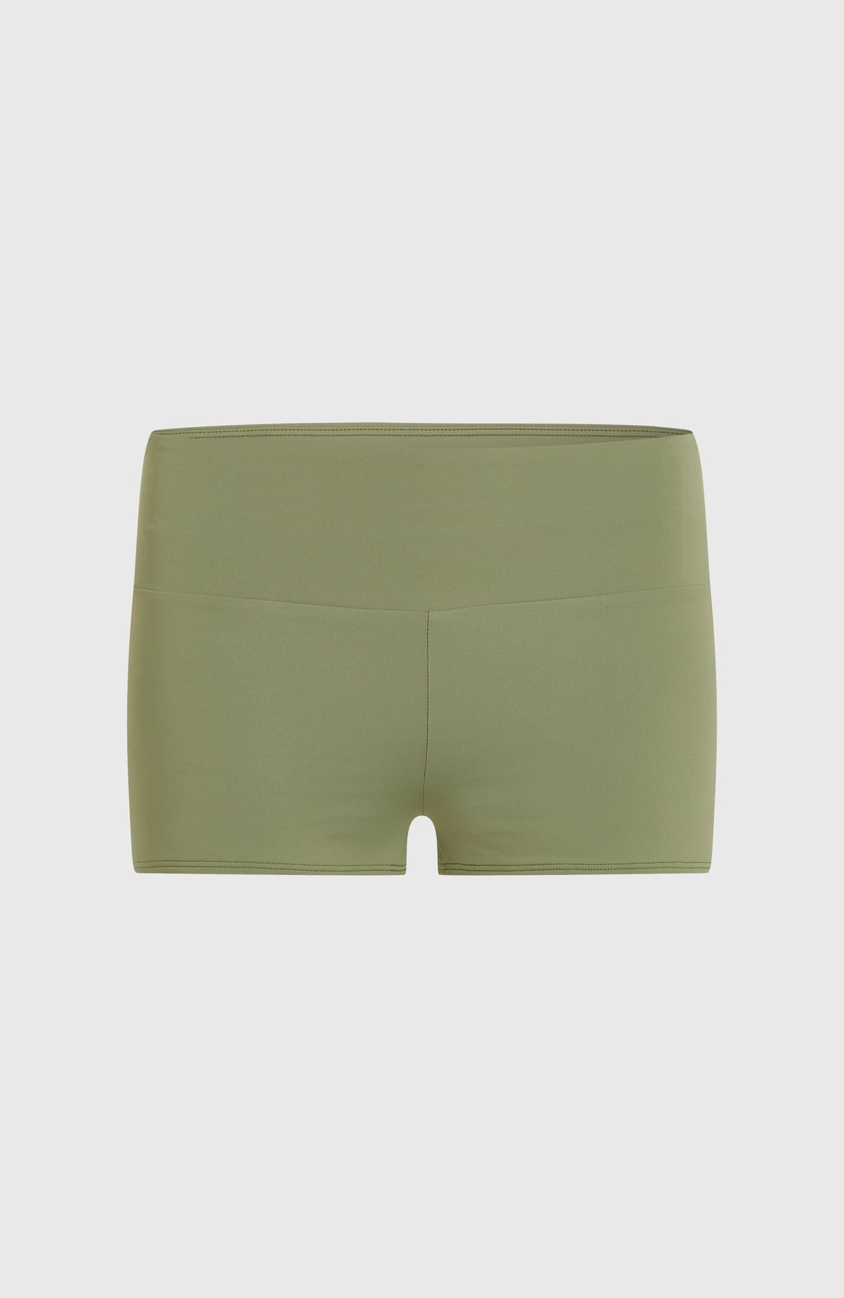 Grenada Bikinihose für Damen, grün, flach liegend von vorne mit elastischem Bund