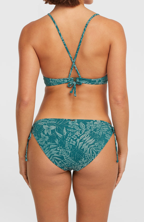 Rita Side-Tie Bikinihose | Green Island Sky