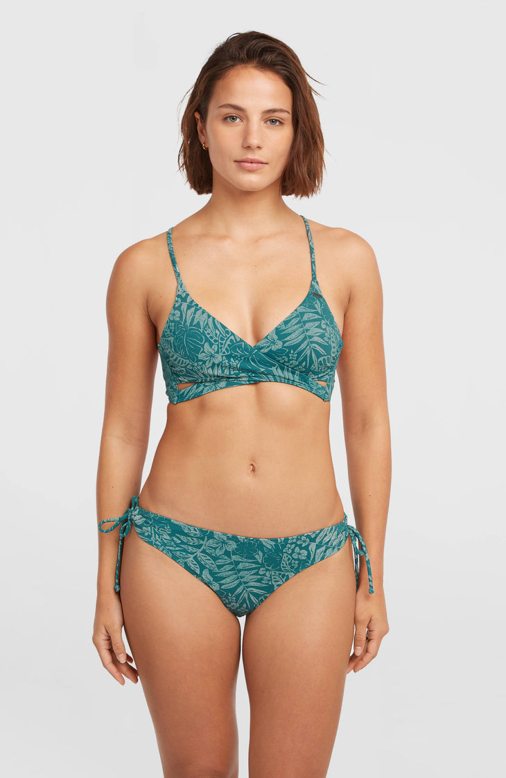 Rita Side-Tie Bikinihose | Green Island Sky