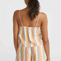 Tiare Woven Tanktop | Orange Multistripe