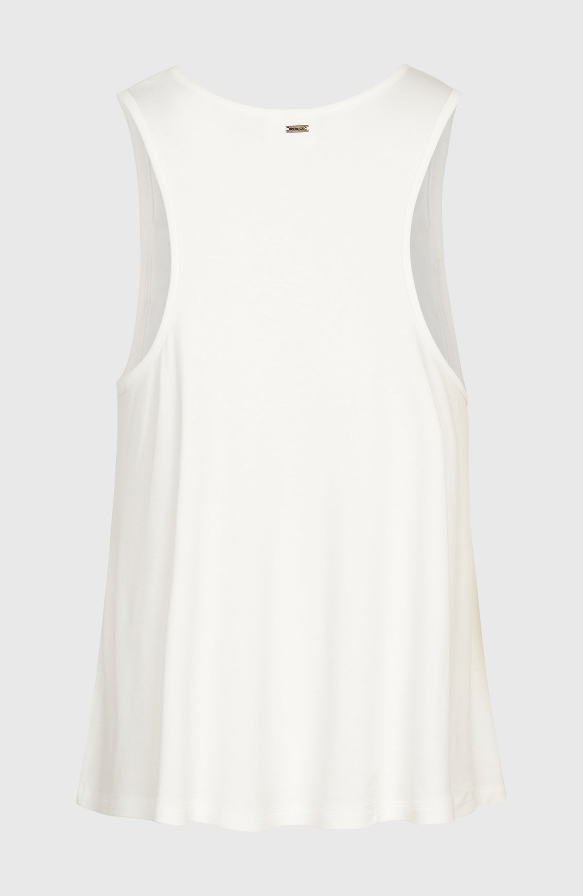 Essentials Tokeena Tanktop mit Stickerei für Damen, weiß, freigestellt von hinten mit Racerback