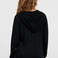 Essentials Langarm-Hoodie | Black Out