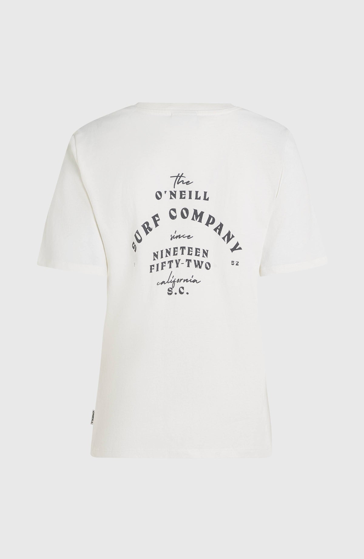 Summer Must Haves Graphic T-Shirt für Damen, weiß mit Logo-Print in Schwarz, freigestellt von hinten mit Rückenprint