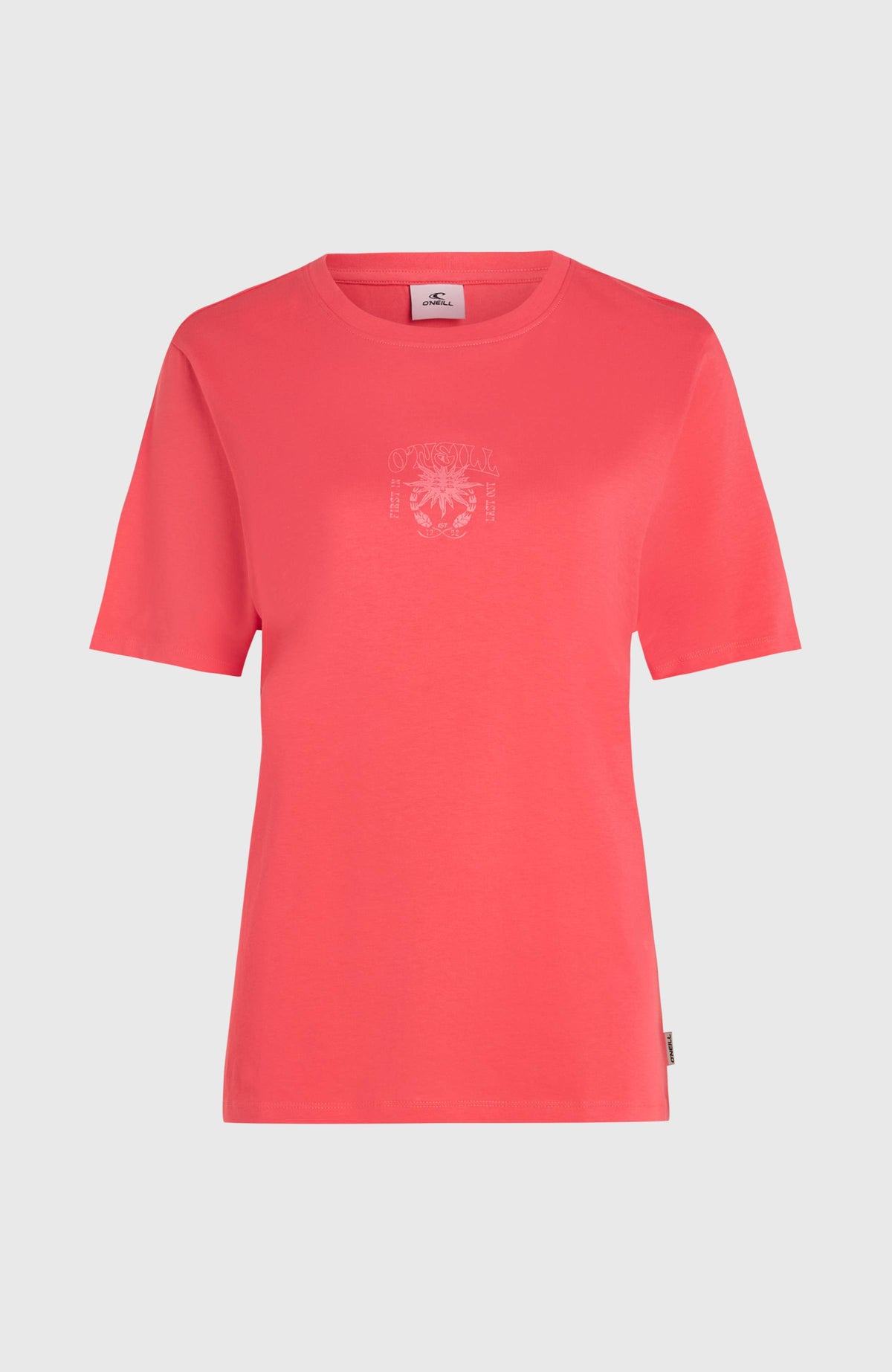 Summer Must Haves Graphic T-Shirt für Damen, pink mit Grafik-Print in Rosa, freigestellt von vorne