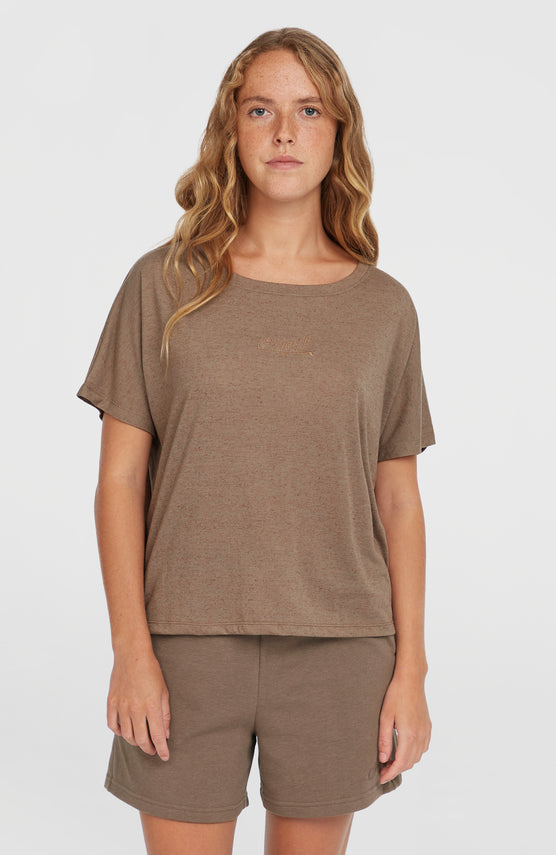 Essentials Script T-Shirt in Drape-Optik | Pure Cashmere