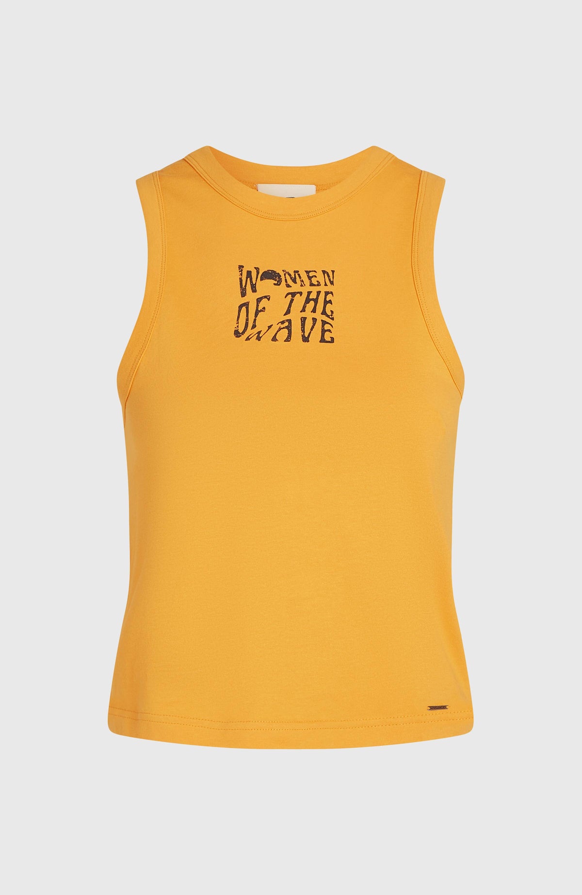 Women of the Wave Tanktop für Damen, orange mit Grafik-Print in Schwarz, freigestellt von vorne
