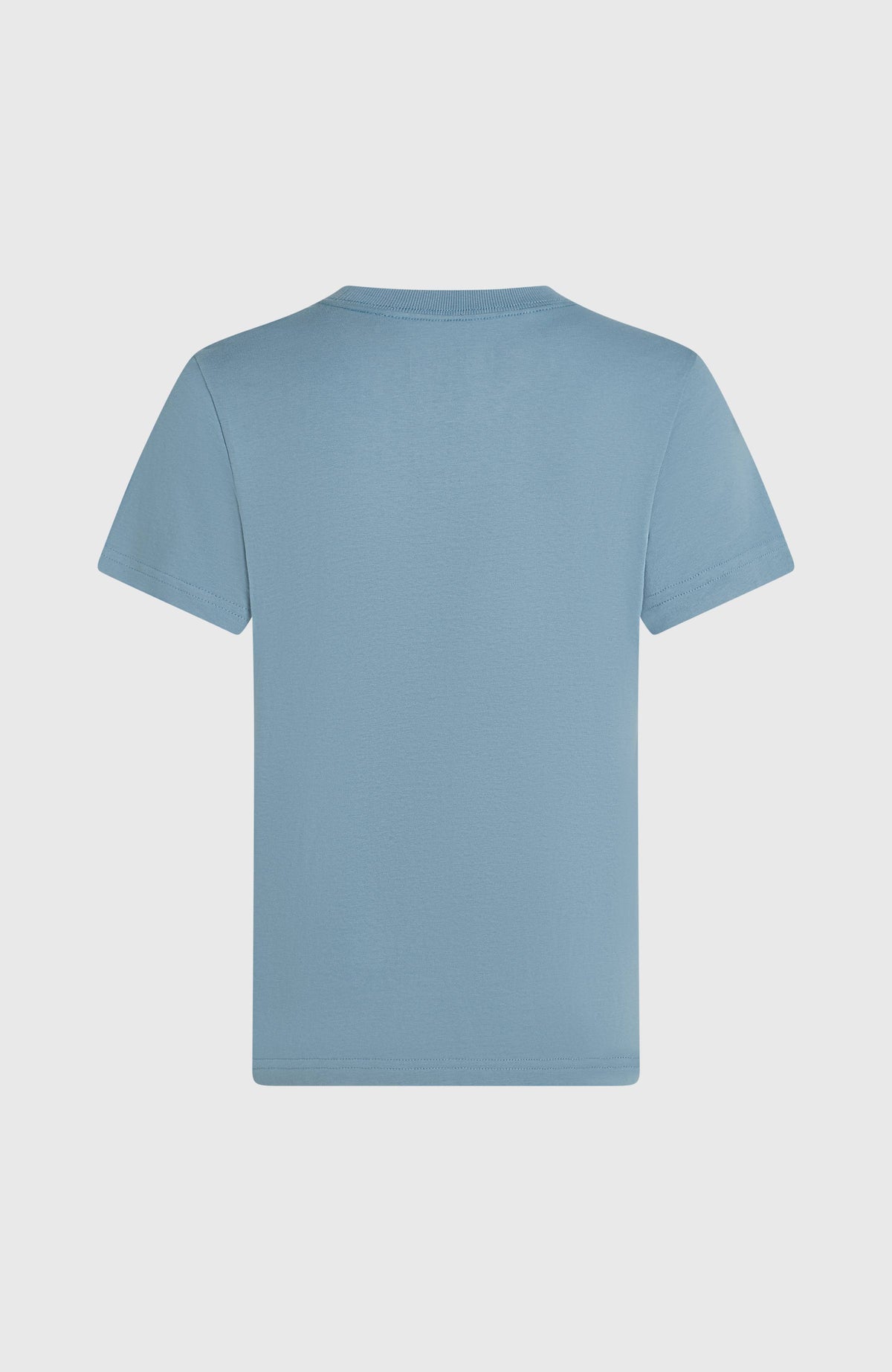 O'Riginals Badge T-Shirt für Damen, blau, freigestellt von hinten mit geradem Saum