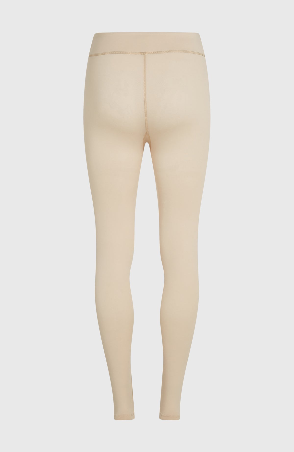 Thermounterhose für Damen, beige, flach liegend von hinten mit Ziernähten
