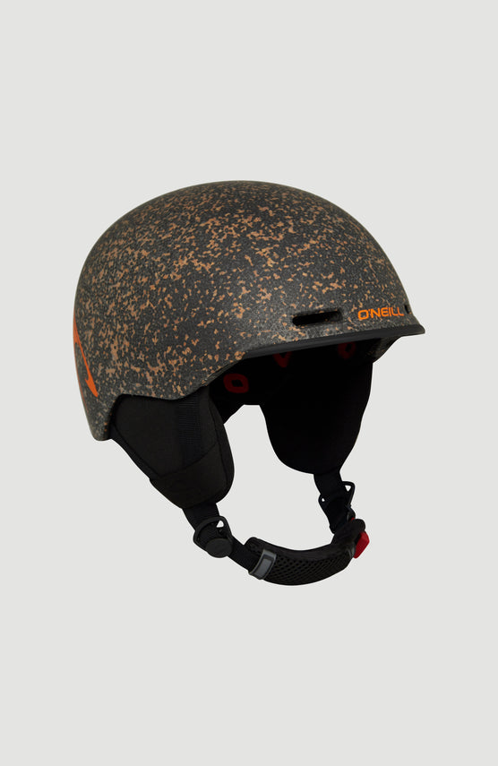 O'Neill Pro Cork Helmet für Herren, grau, Helm freigestellt von schräg vorne, mit Kinngurt und Seitenpolstern