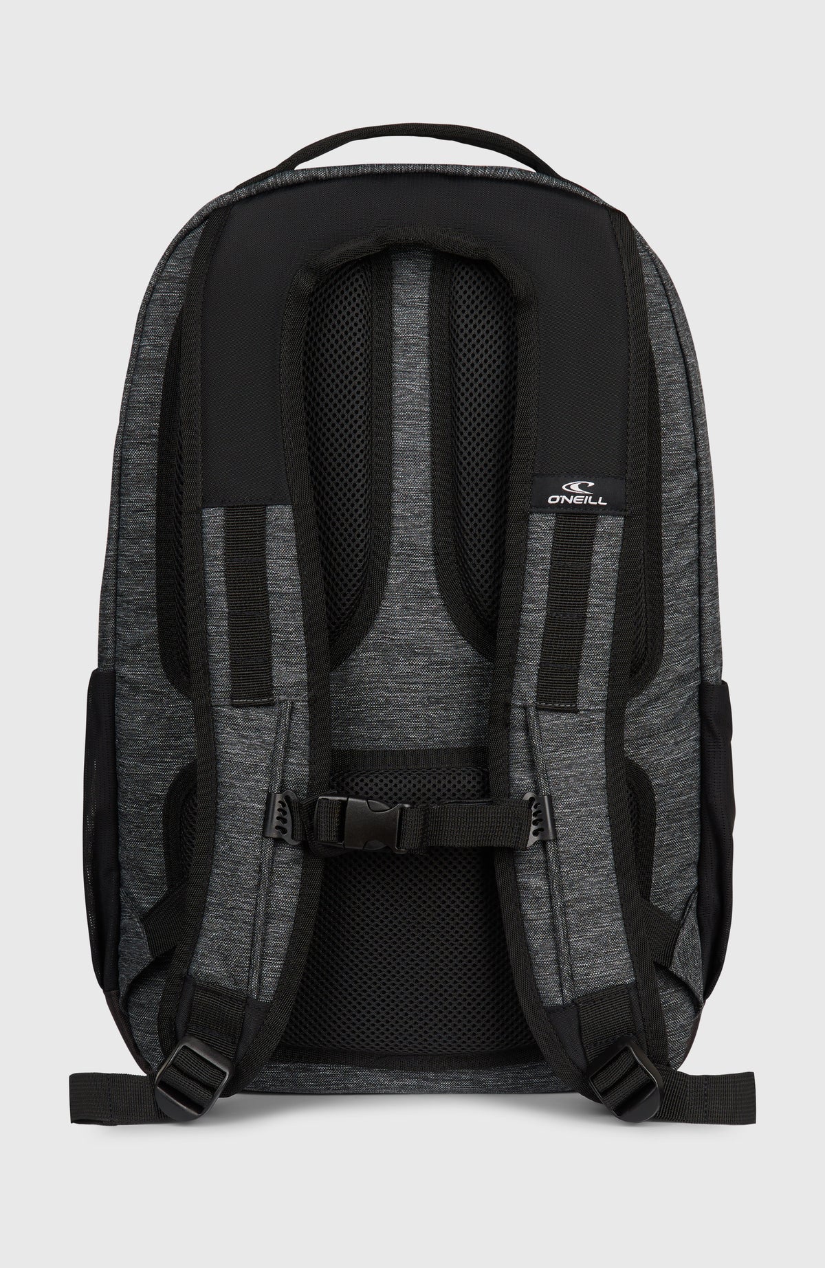 President 32L Rucksack für Herren, grau, freigestellt von hinten, mit gepolstertem Rückenteil und Trägern