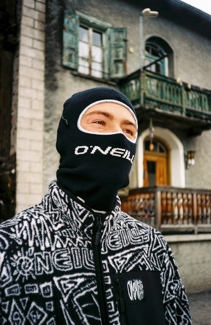 Flauschiger Surf Heroes Fleecepullover mit Halbreißverschluss | White/Black Sketcheritage