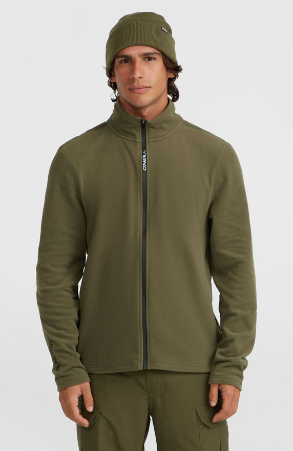 Utility Polartec® 200 Fleecejacke mit Reißverschluss | Forest Night Colour Block