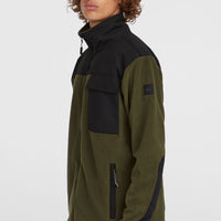 Utility Polartec® 200 Fleecejacke mit Reißverschluss | Forest Night Colour Block