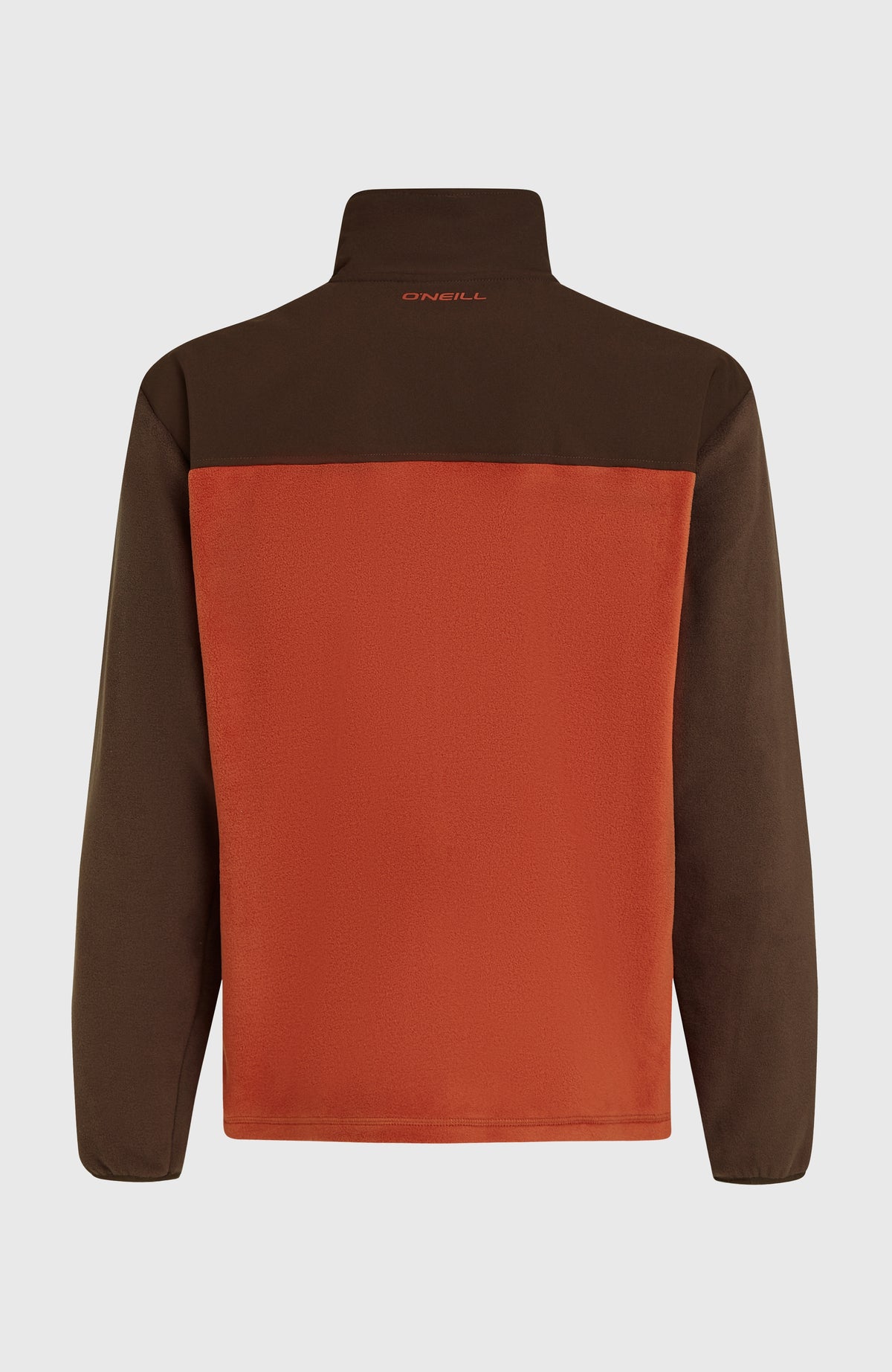 FWC'Peak Polartec® Fleecejacke für Herren, braun, freigestellt von hinten mit dezentem Logo am Stehkragen