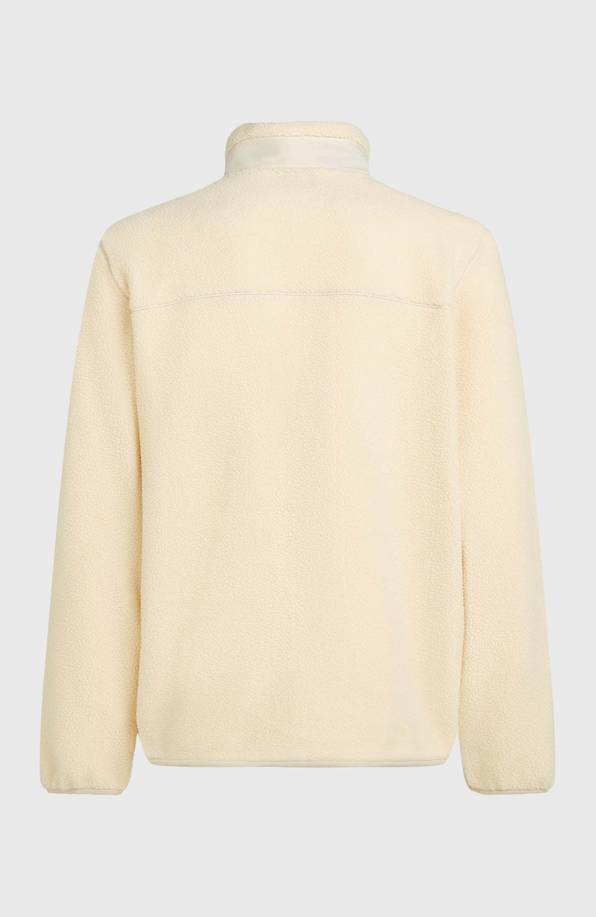 Flauschige Must-Have Fleecejacke für Herren, beige, freigestellt von hinten