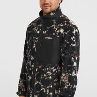 Flauschige Must-Have Fleecejacke mit Reißverschluss | Black/Beige Quarry