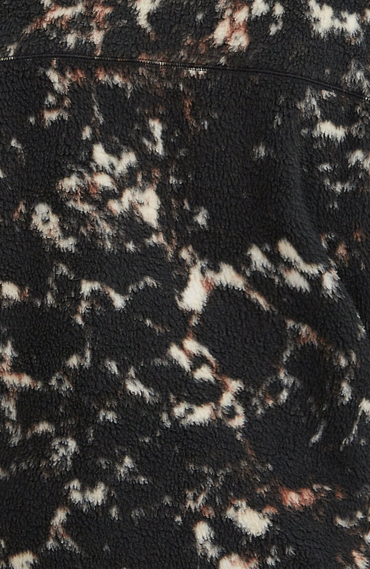 Flauschige Must-Have Fleecejacke mit Reißverschluss | Black/Beige Quarry