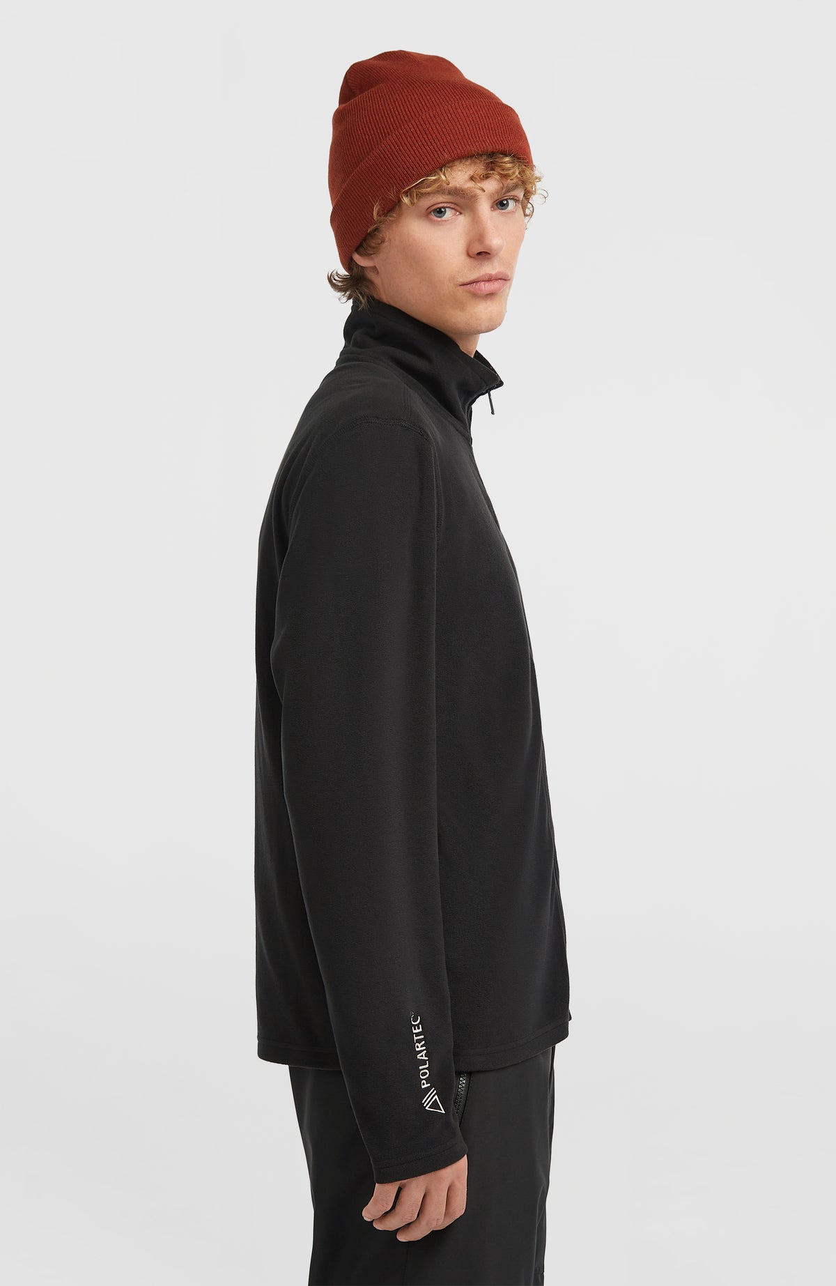 FWC'Cruz Jack's Fleecejacke für Herren, schwarz, Seitenansicht am Model