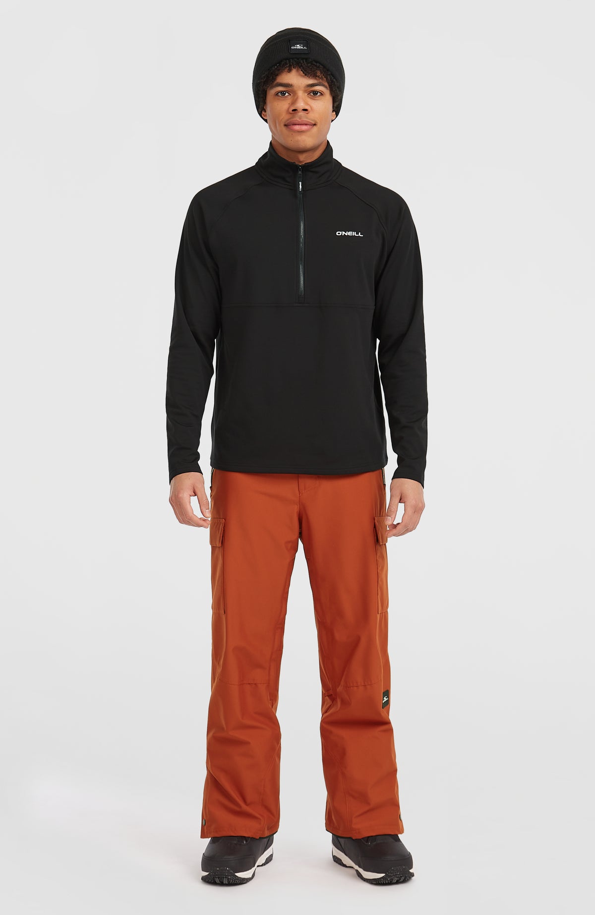 FWC'Cruz Fleecepullover für Herren, schwarz, Ganzkörperansicht am Model von vorne