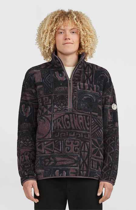 O'Riginals Fleecepullover mit Halbreißverschluss | Purple Stamps