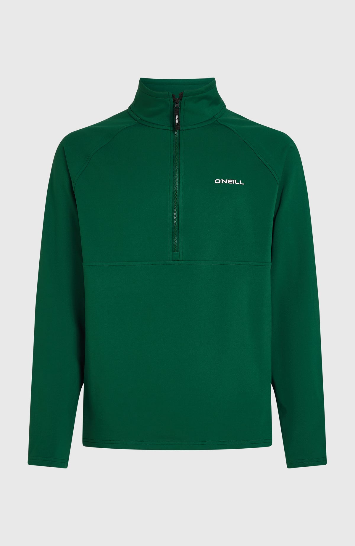 O'Neill FWC'Cruz FLEECE Fleecepullover für Herren, grün, freigestellt von vorne mit kurzem Reißverschluss