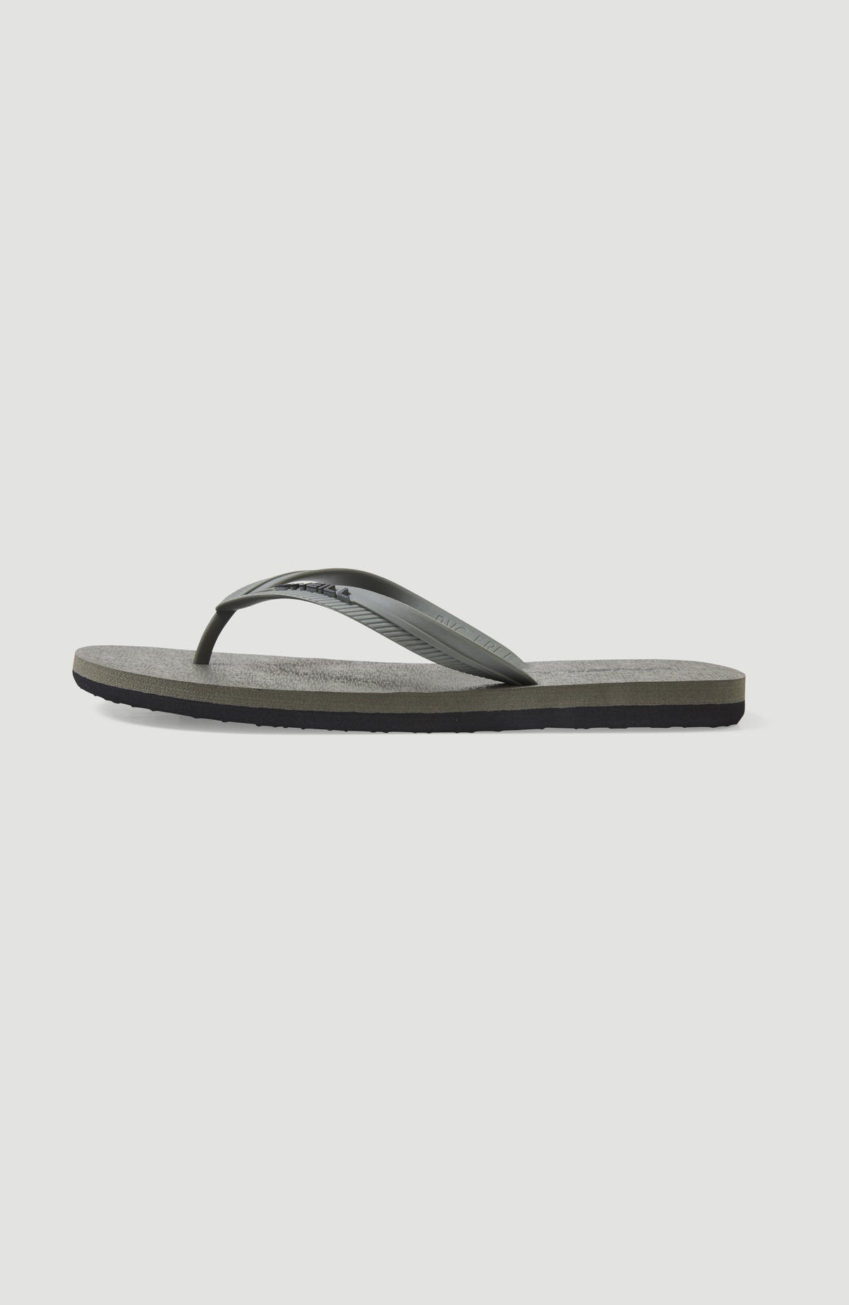 Profile Small Logo Sandalen für Herren, grün, freigestellt in der Seitenansicht mit zweifarbiger Sohle