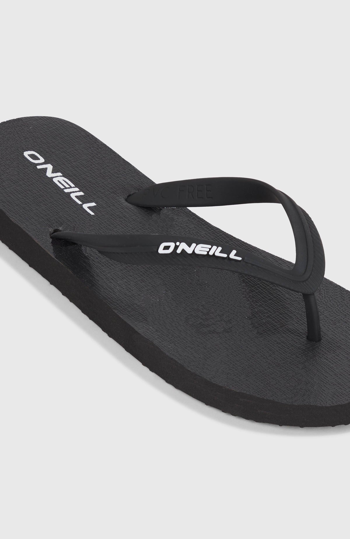 Profile Small Logo Sandalen für Herren, schwarz, Nahaufnahme von Riemen mit kleinem Logo-Schriftzug