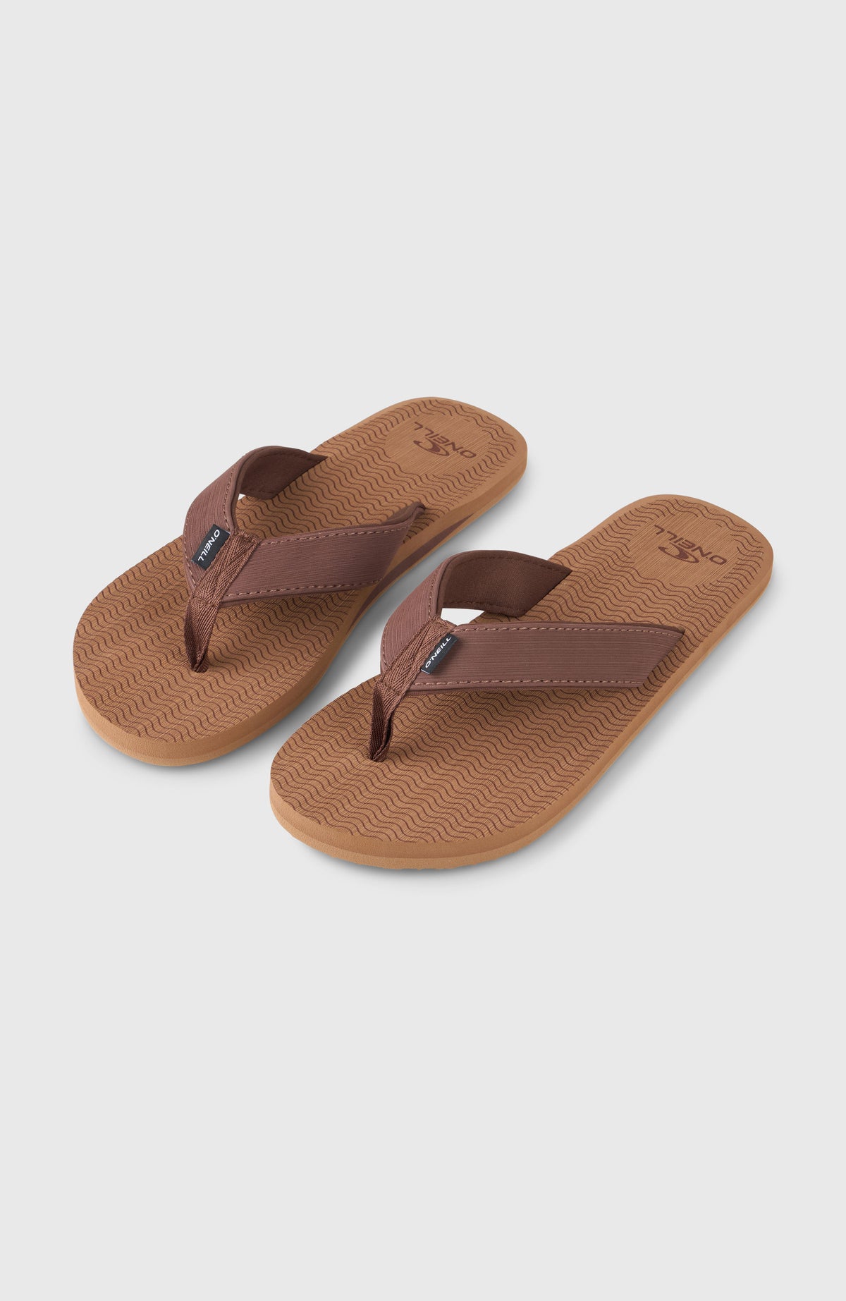 O'Neill Koosh Sandalen für Herren, braun, freigestellt von schräg oben als Paar