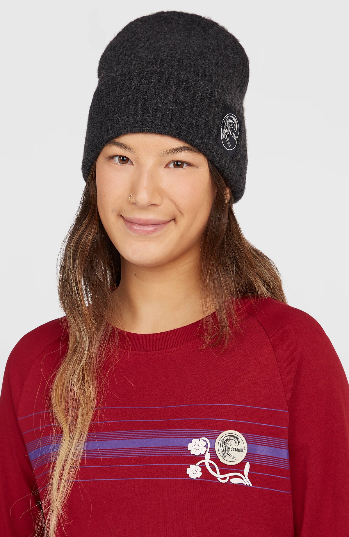 O'Riginals Beanie für Herren, schwarz, Vorderansicht getragen am Model