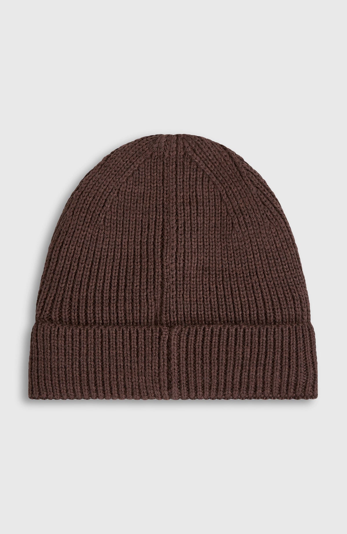 Bouncer Beanie für Herren, lila, freigestellt von hinten, Rückansicht mit Mittelnaht