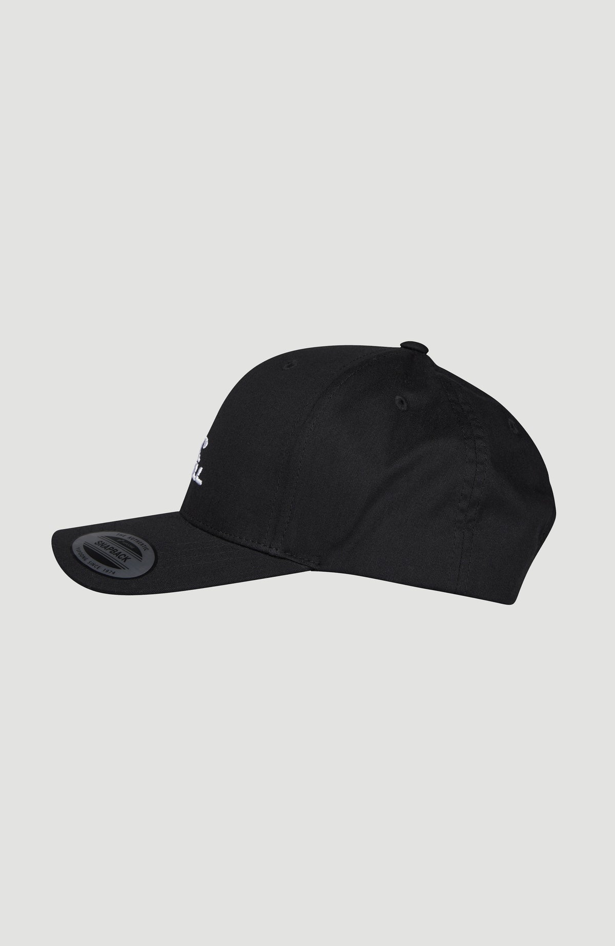 Logo Wave Cap für Herren, schwarz, freigestellt in der Seitenansicht