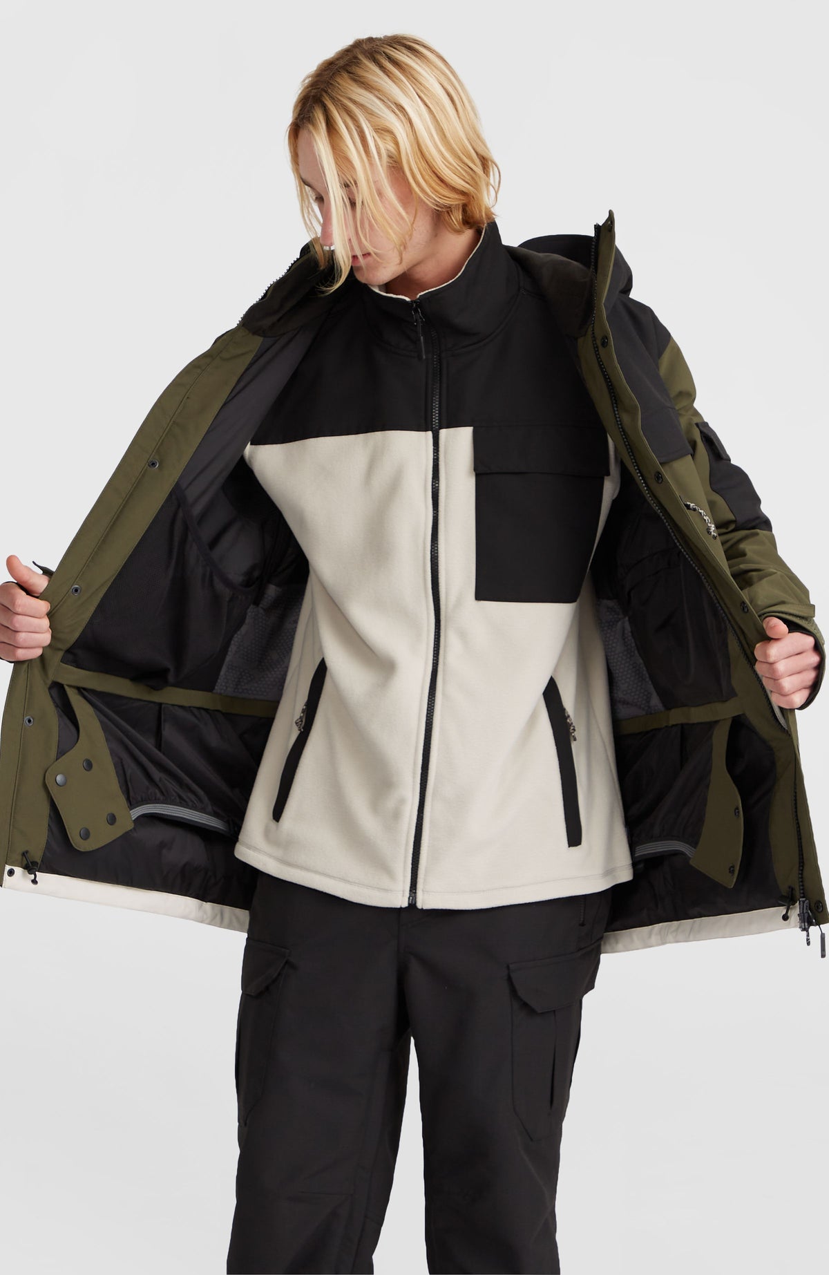 Utility Pro Hybrid-Skijacke | Forest Night Colour Block