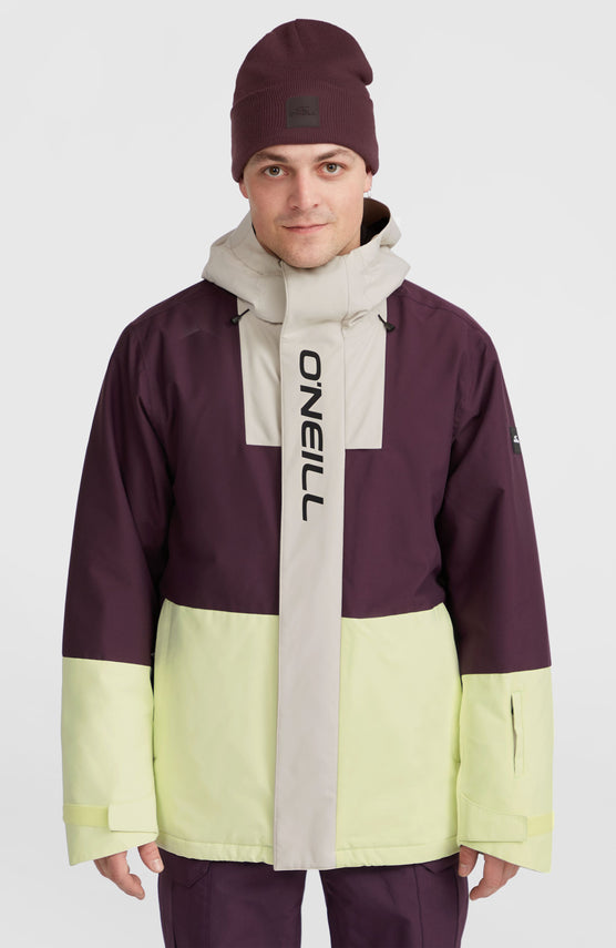 O'Riginals Hybrid-Skijacke | Aubergine Colour Block