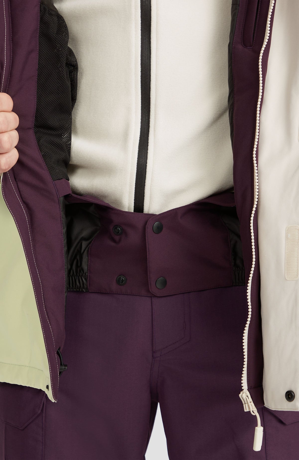 O'Riginals Hybrid-Skijacke | Aubergine Colour Block