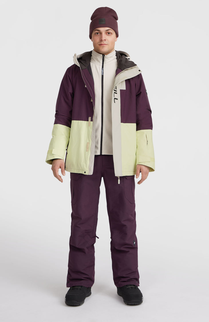 O'Riginals Hybrid-Skijacke | Aubergine Colour Block