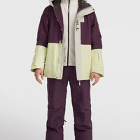 O'Riginals Hybrid-Skijacke | Aubergine Colour Block