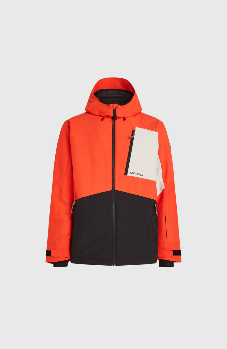 Hammer Block Skijacke | Paprika Flame Colour Block