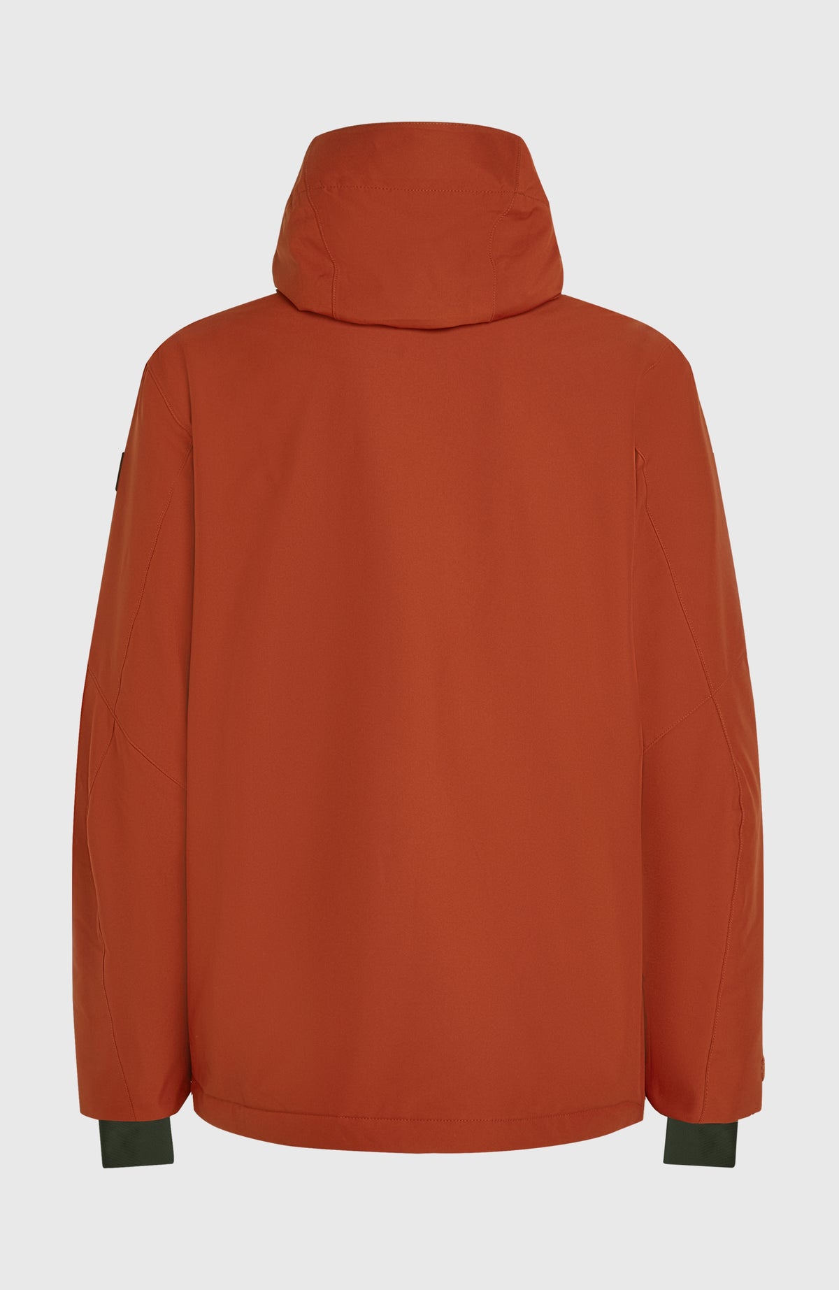 FWC'Cruz Skijacke, orange, freigestellt von hinten mit Kapuze