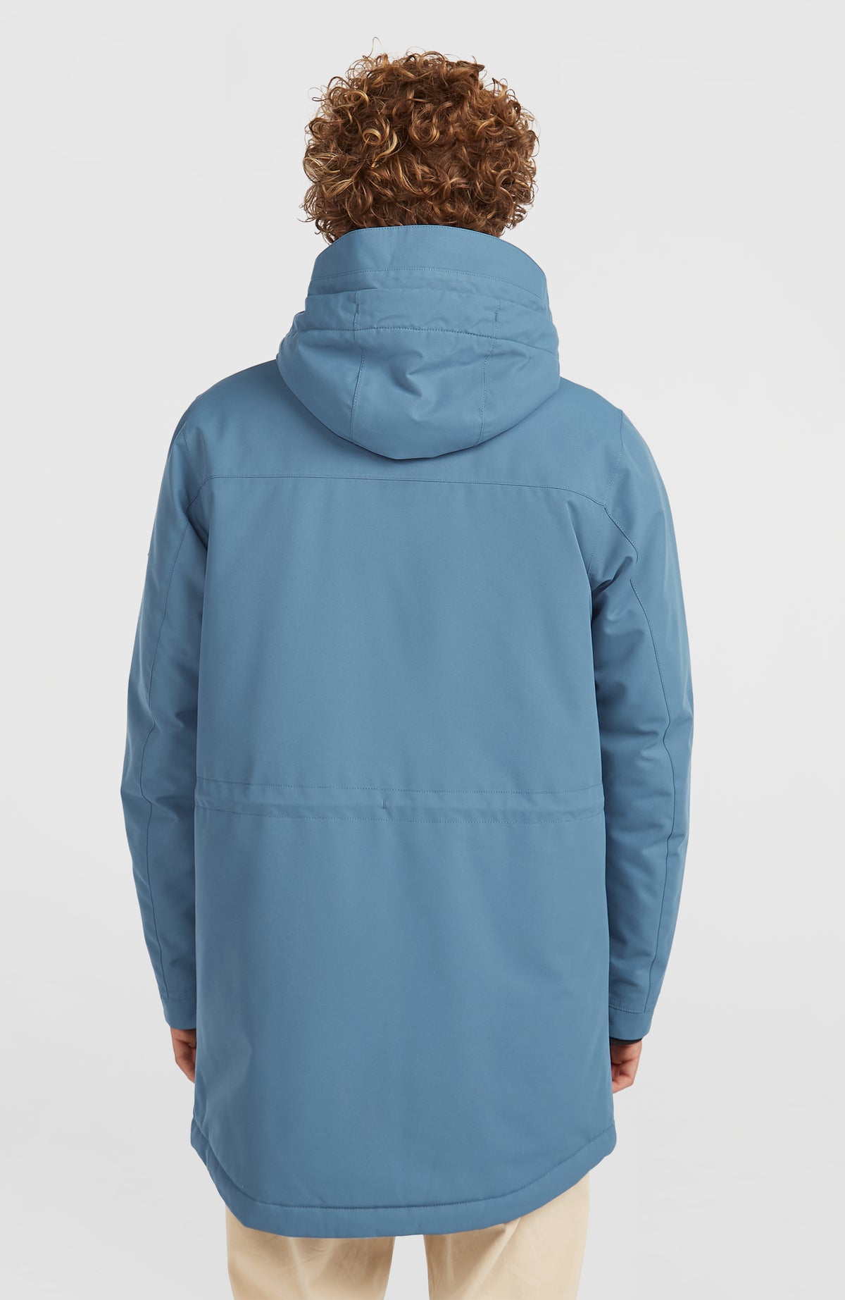 Journey Parka 10K/10K Jacke für Herren, blau, Rückansicht am Model mit Kapuze und Taillennaht