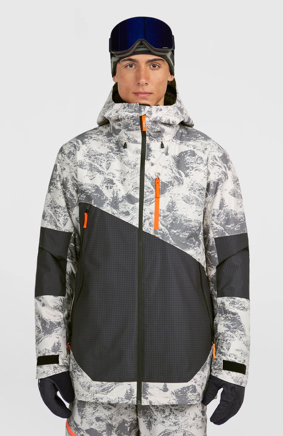 FWC'Peak Fire Skijacke | Grey Mountain Landscape