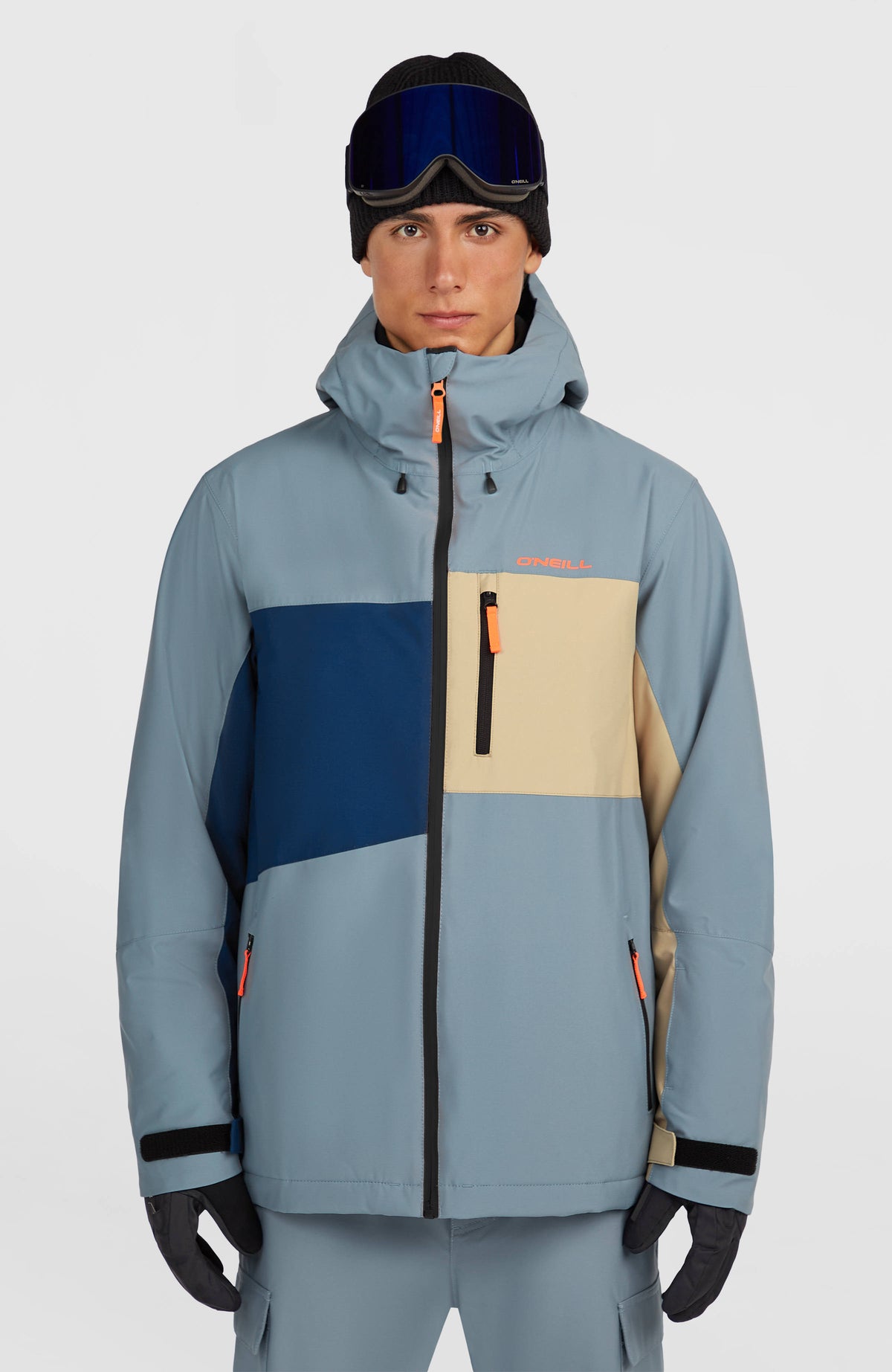 O'Neill FWC'Cruz Triple Skijacke für Herren, blau, Vorderansicht am Model